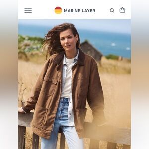 Marine Layer Riley Waxed Barn Jacket Foxtrot